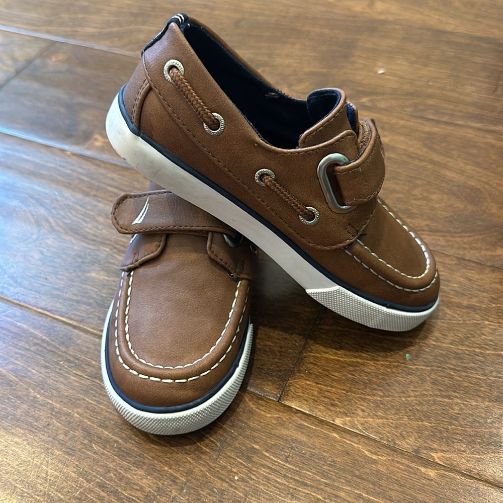 Nautica Kids Boys Loafers Casual One Strap Boat Shoes size 10